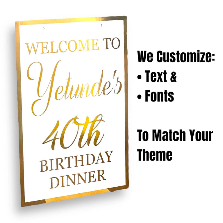 Personalized 20 x 30" Wedding Welcome Sign