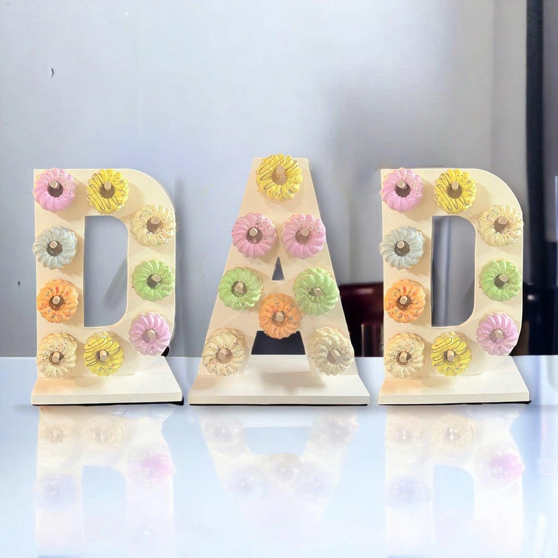 Personalized "DAD" Donut Wall - Father's Birth Day Treat Stand
