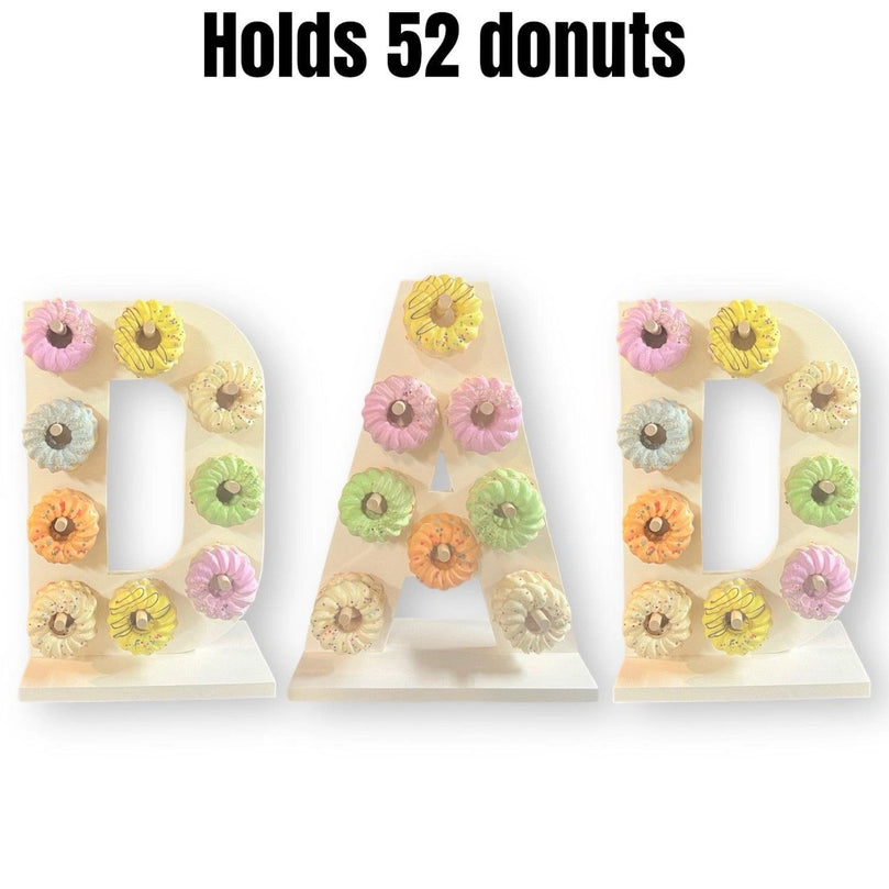 Personalized "DAD" Donut Wall - Father's Birth Day Treat Stand