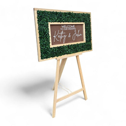 Personalized Wedding Reception Welcome Sign - 35 x 23 Inch