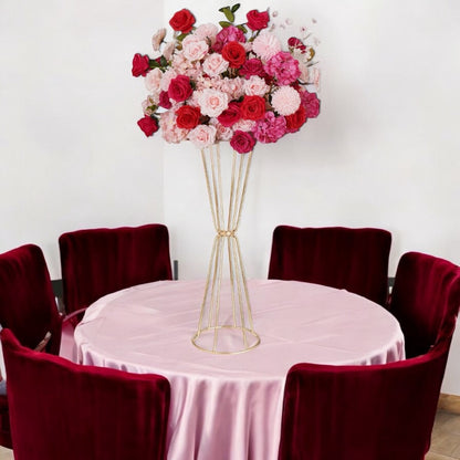 Piere Wedding Table Decor – Gold Reception Centerpiece Stand