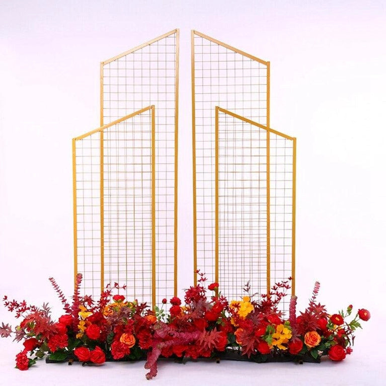 Rocket 4-Piece Geometric Grid Wedding Backdrop