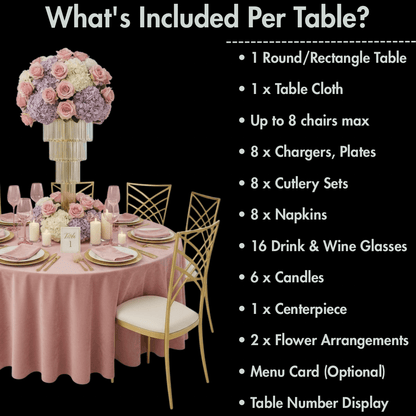 Rosé Couture Luxury Event Decor Package | Massachusetts