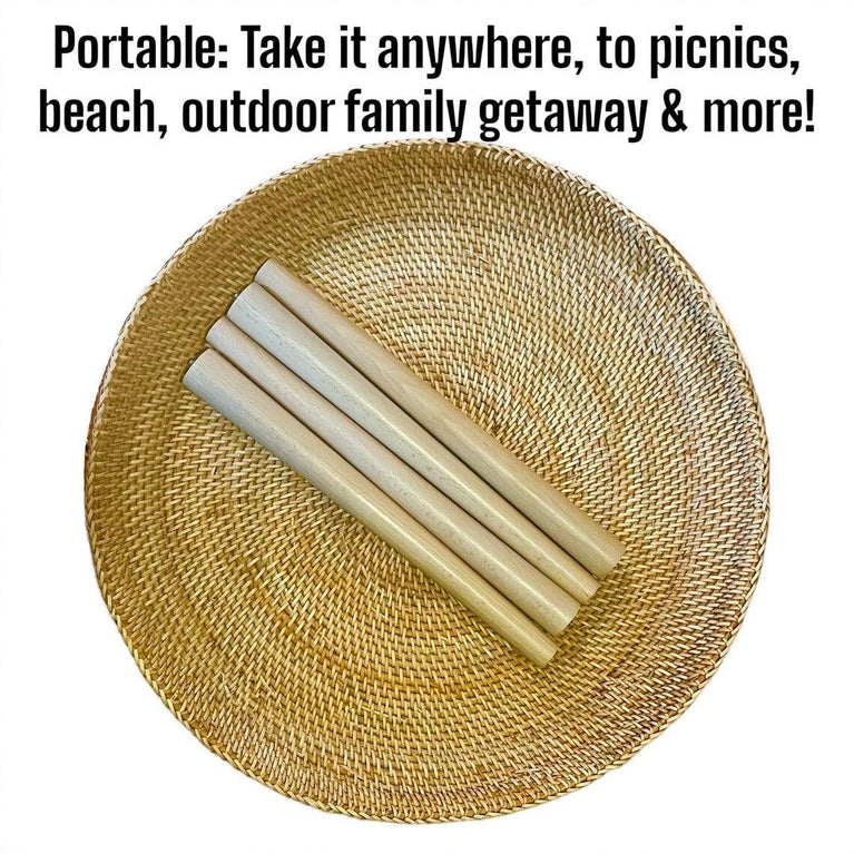 Round Handwoven Rattan Wicker Boho Coffee Table