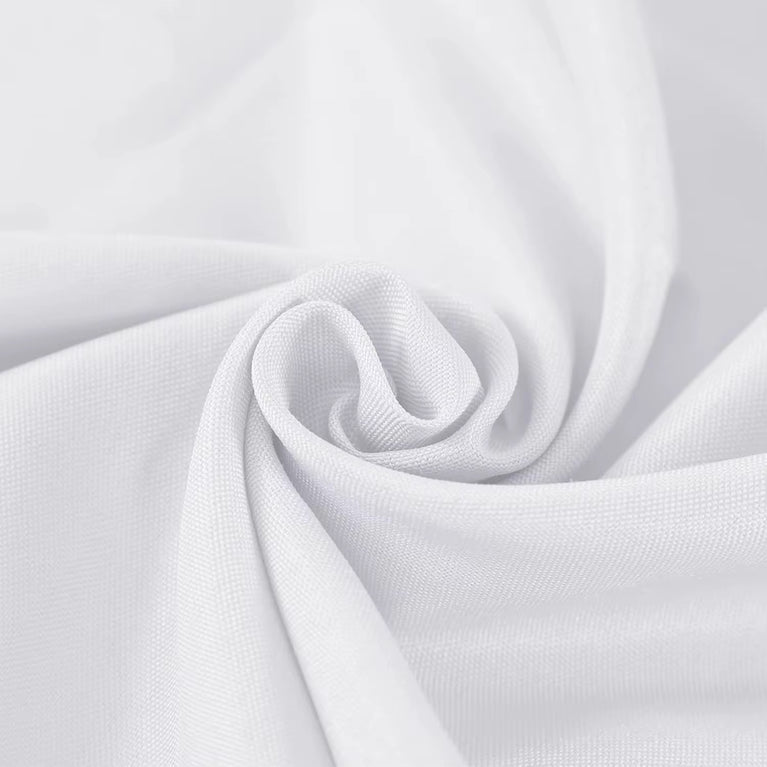 Round Tablecloth 120" Polyester White for Rent
