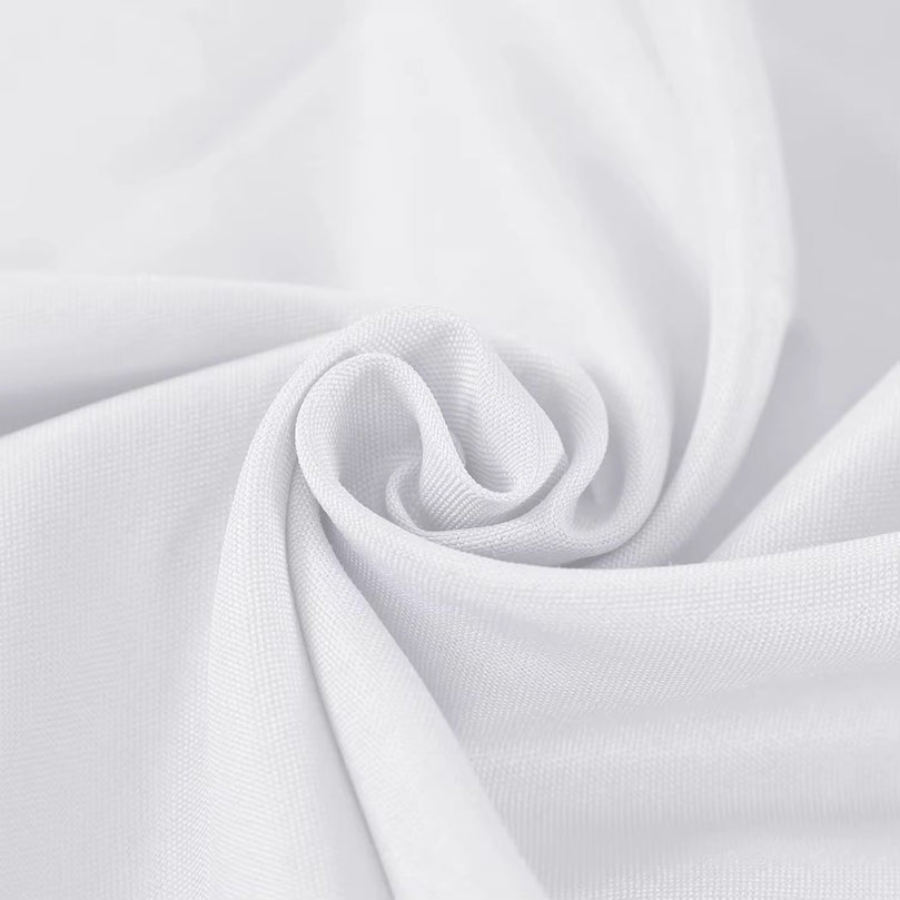 Round Tablecloth 120" Polyester White for Rent