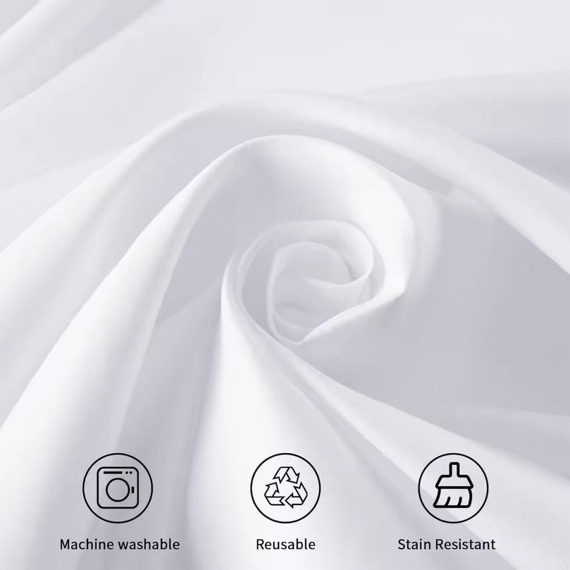 Round Tablecloth 120" Polyester White for Rent