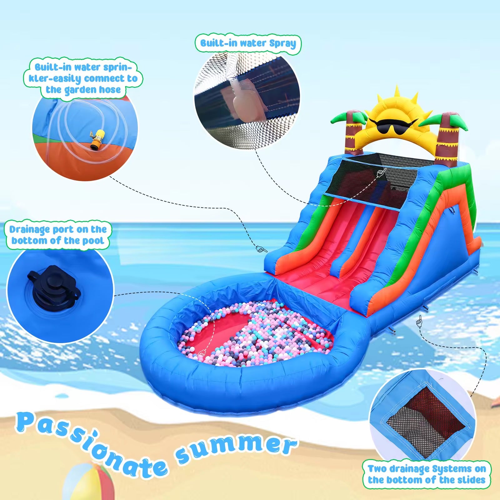 SUNSPLASH Waterslide Rentals - 23FT Inflatable Bounce House