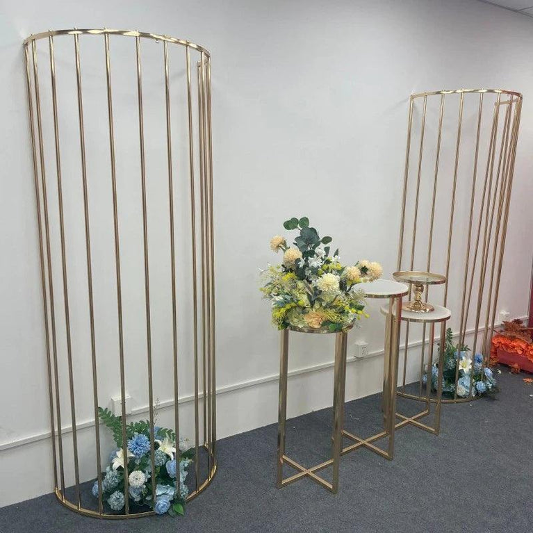 Shiny Gold Fencing Wedding Backdrop Decor Prop