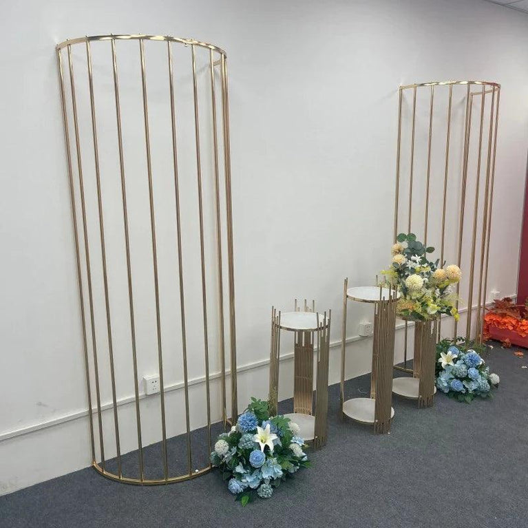 Shiny Gold Fencing Wedding Backdrop Decor Prop