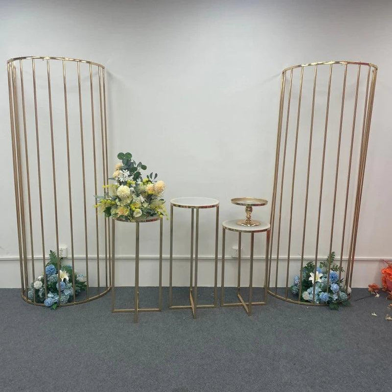 Shiny Gold Fencing Wedding Backdrop Decor Prop