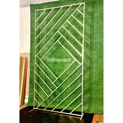 Shiny Gold Geometric Wedding Arch Backdrop
