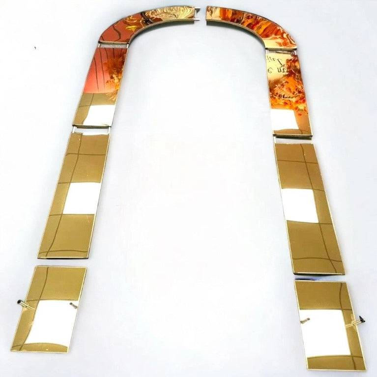 Shiny Gold Mirror Wedding Arch Backdrop Decoration Stands