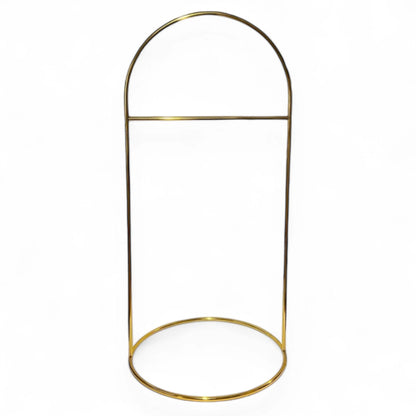 Shiny Gold Round Wedding Arch Metal Stand for Welcome Sign