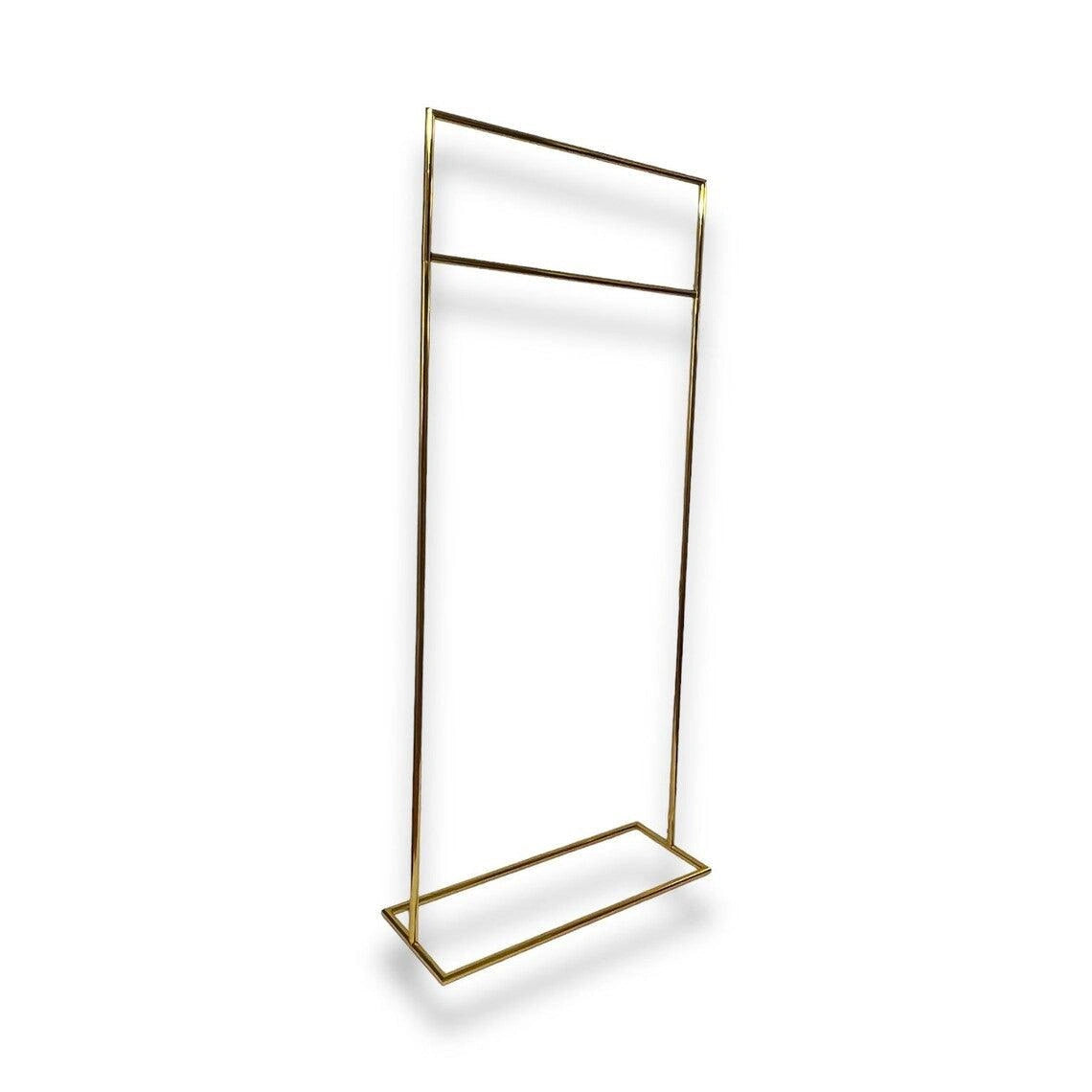 Shiny Gold Square Wedding Poster Backdrop Stand