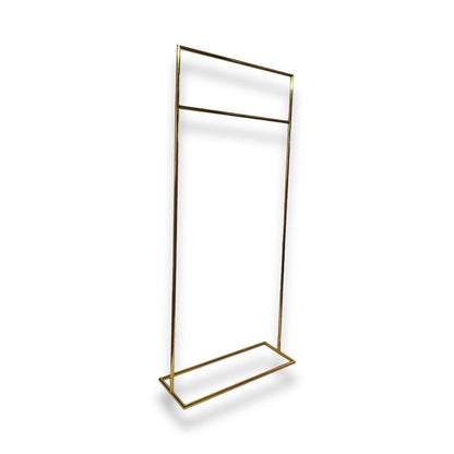 Shiny Gold Square Wedding Poster Backdrop Stand