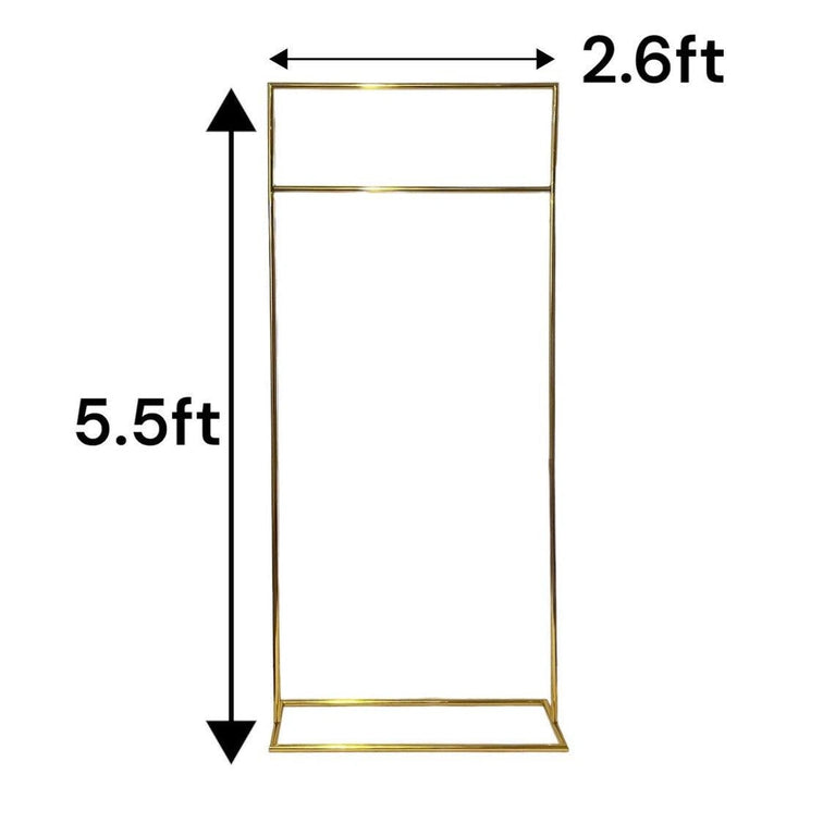 Shiny Gold Square Wedding Poster Backdrop Stand