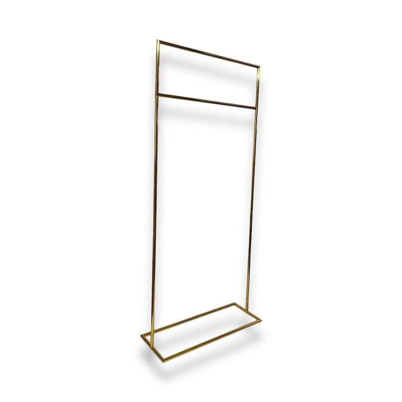 Shiny Gold Square Wedding Poster Backdrop Stand