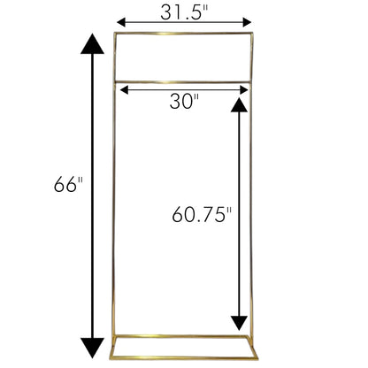 Shiny Gold Square Wedding Poster Backdrop Stand