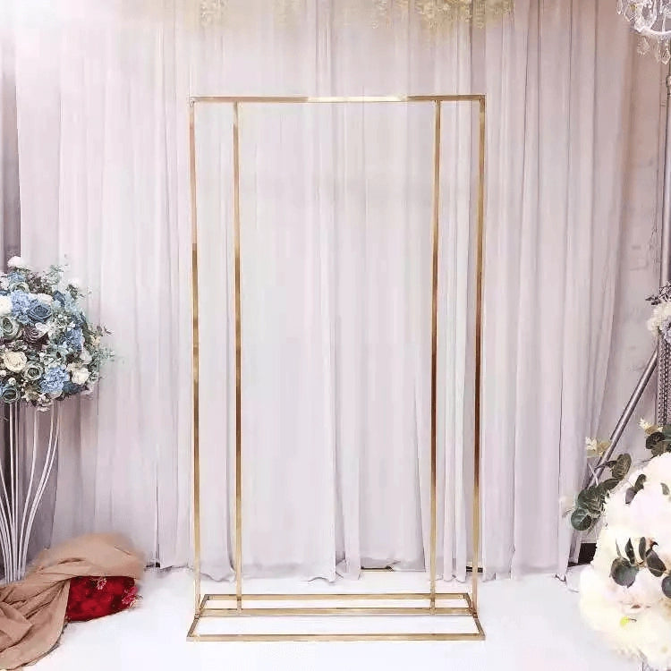 Shiny Gold Square Wedding Welcome Sign Backdrop