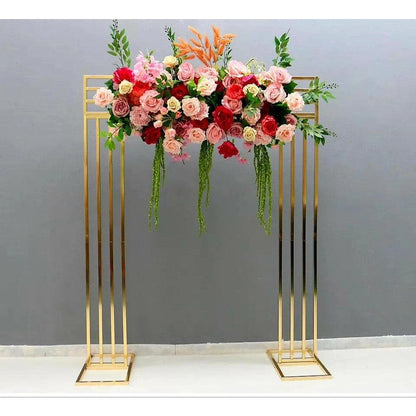 Shiny Gold Wedding Arch Square Backdrop