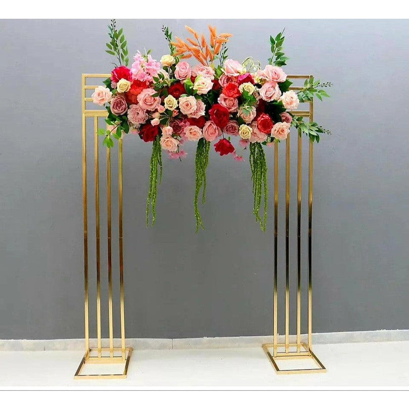 Shiny Gold Wedding Arch Square Backdrop