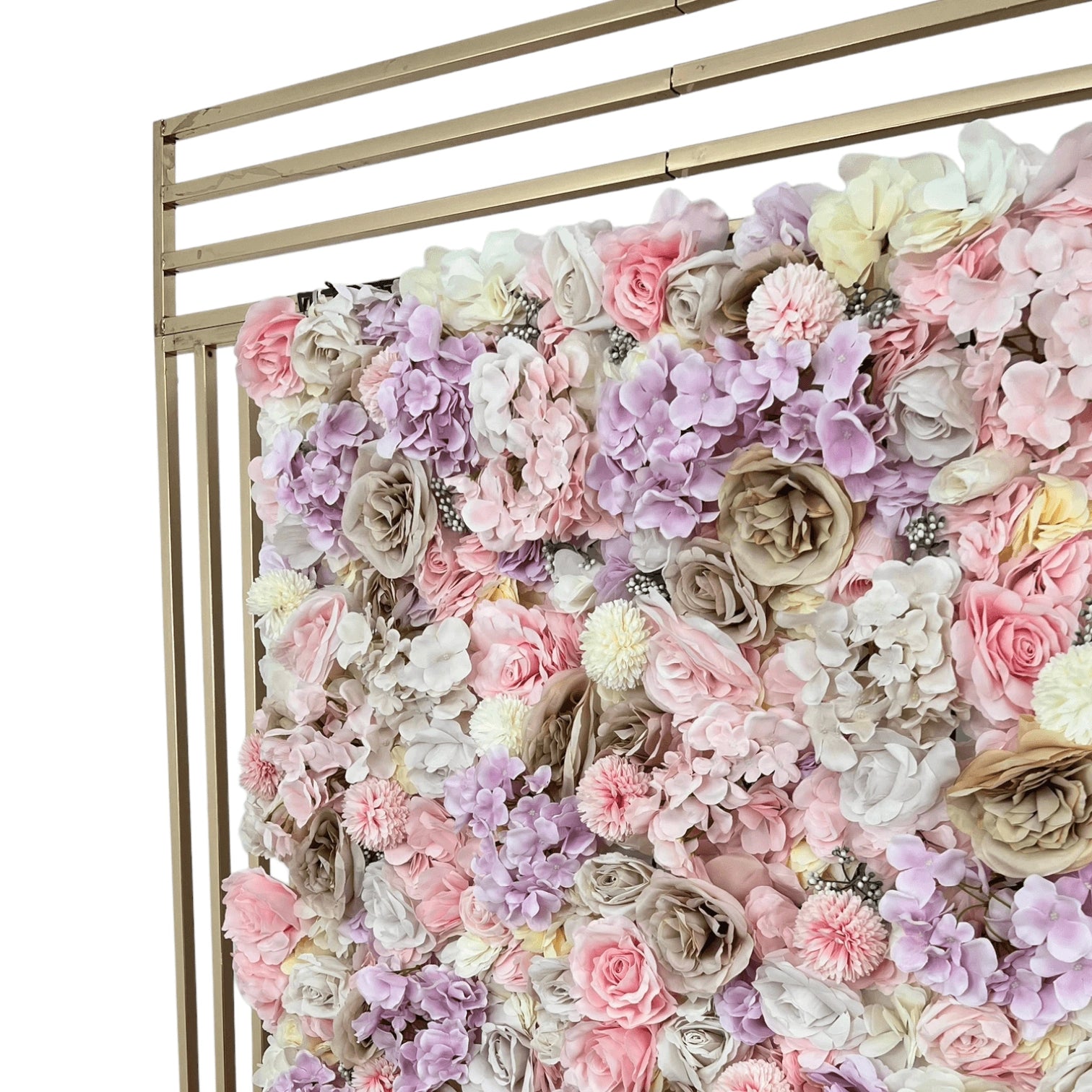 Shiny Gold Wedding Square Backdrop Stand