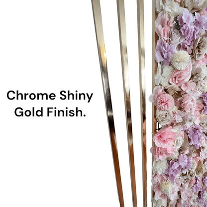 Shiny Gold Wedding Square Backdrop Stand