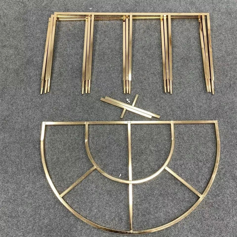 Shiny Gold Window Wedding Arch Backdrop Stand