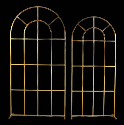 Shiny Gold Window Wedding Arch Backdrop Stand