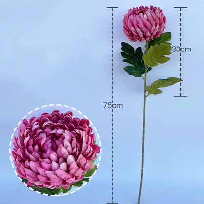 Single Stem Silk Chrysanthemum | 29" Real Touch Faux Flower