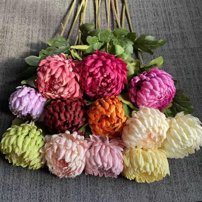 Single Stem Silk Chrysanthemum | 29" Real Touch Faux Flower
