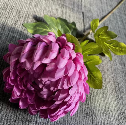 Single Stem Silk Chrysanthemum | 29" Real Touch Faux Flower