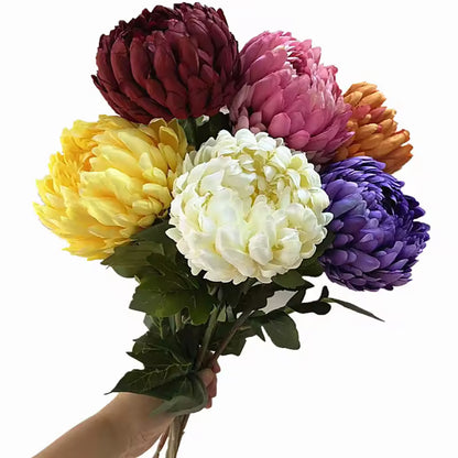 Single Stem Silk Chrysanthemum | 29" Real Touch Faux Flower
