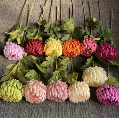 Single Stem Silk Chrysanthemum | 29" Real Touch Faux Flower