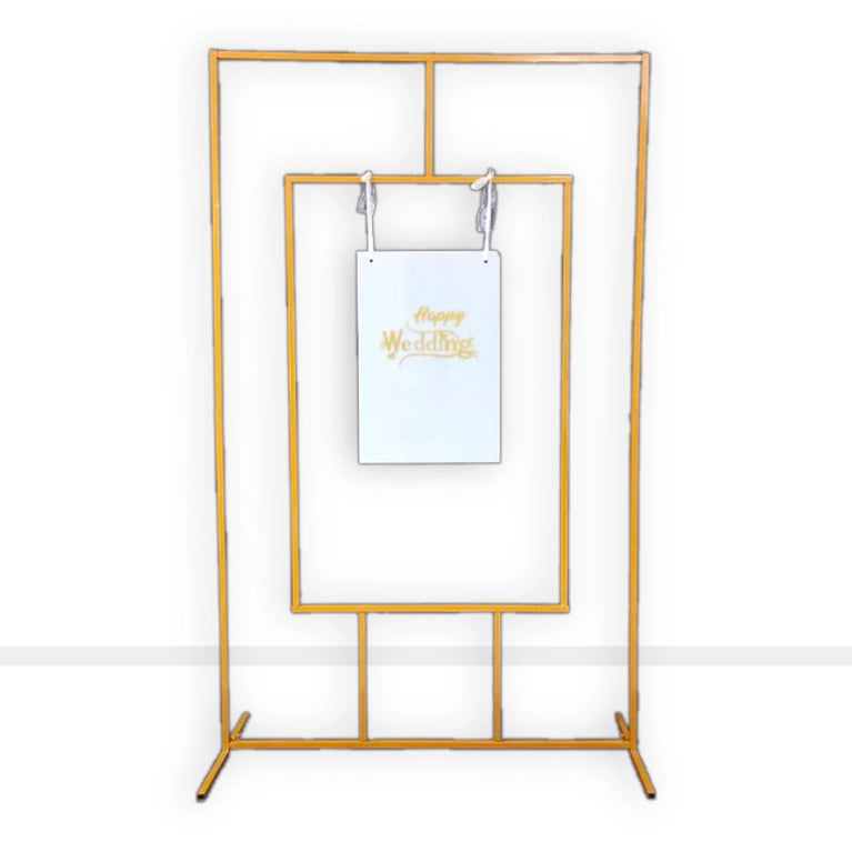 Square Wedding Welcome Sign 6.5ft Backdrop