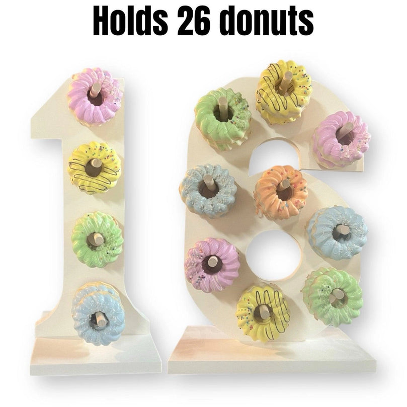 Sweet 16 Donut Wall Custom 16th Birthday Party Dessert Stand