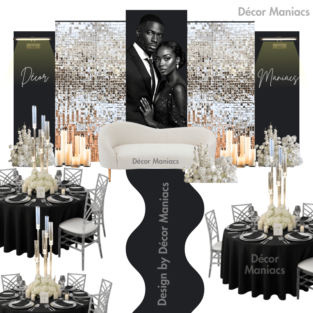 The Regal Noir Luxury Event Decor Package | Massachusetts – Décor Maniacs
