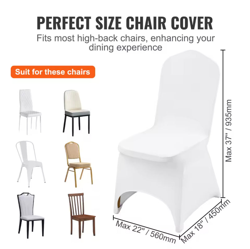White Spandex Chair Cover - Wedding Banquet Slip Cover