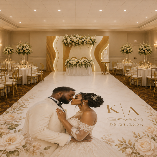 White Dance Floor For Wedding - Vinyl Wrap Service in MA