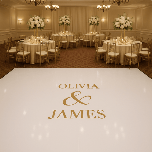 White Dance Floor For Wedding - Vinyl Wrap Service in MA