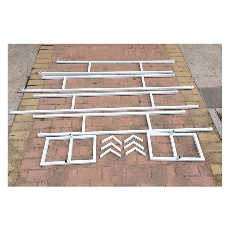 White Hexagon Wedding Arch Backdrop Stand