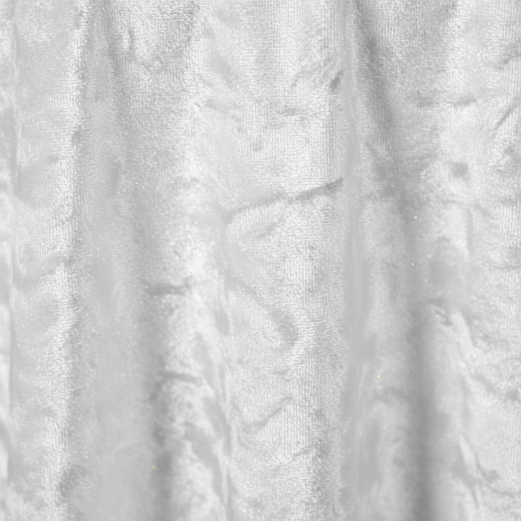 Close-up of textured white velvet fabric