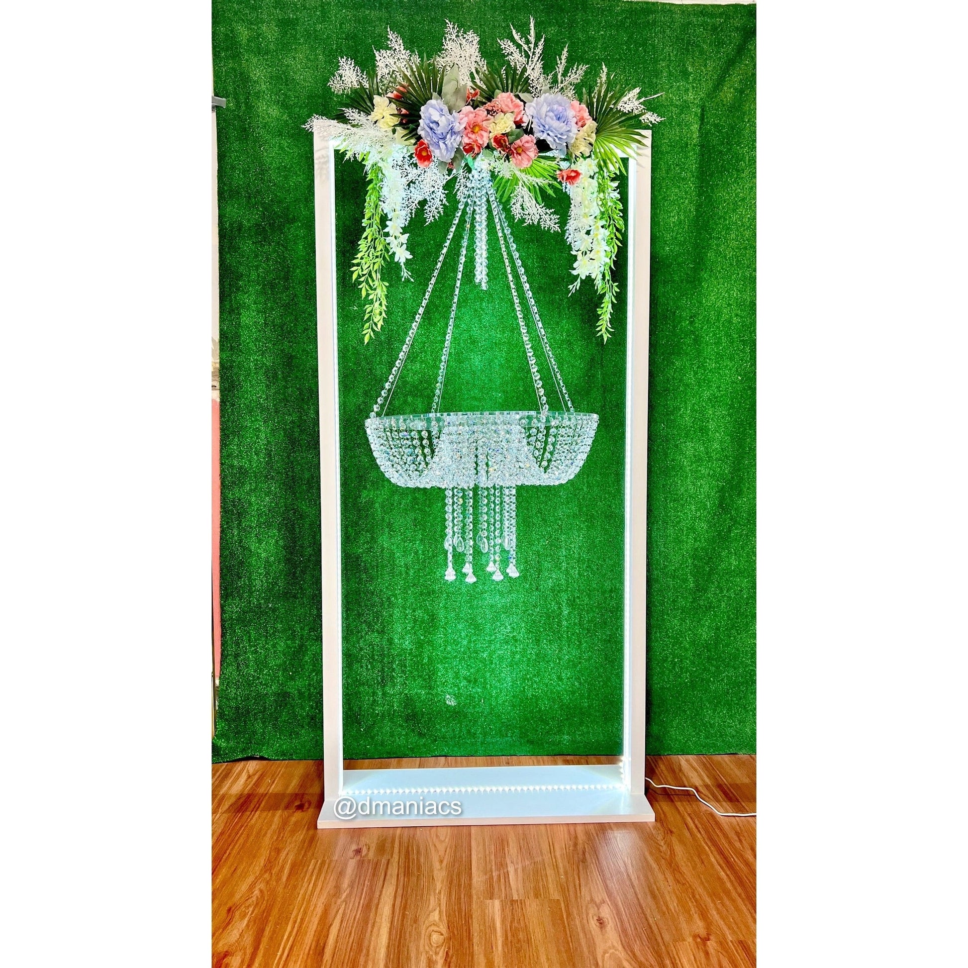 Wooden Square LED Frame | Cake Swing Stand