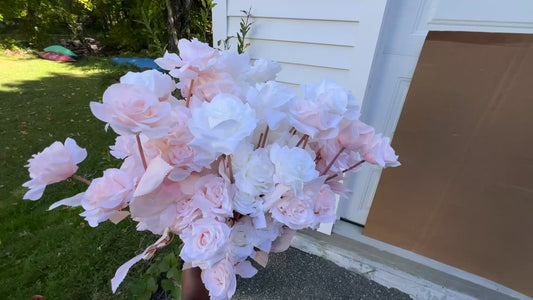 Artificial Rose Flower Bouquet Stem with 5 Heads for Decor