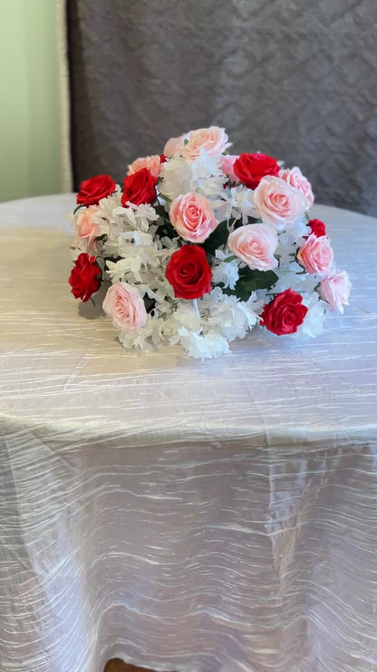Rose and Hydrangea Artificial Flower Bouquet Arrangement