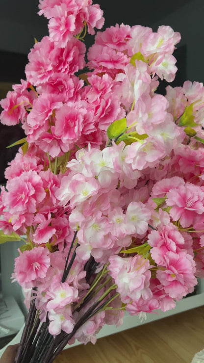 Artificial Cherry Blossom Tree Branch - Fake Sakura Flowers
