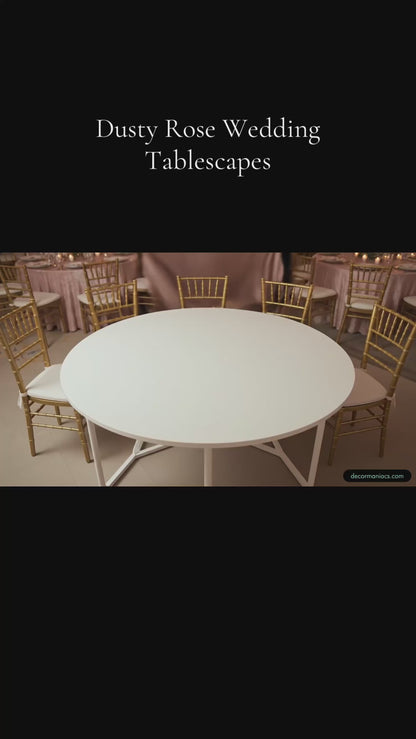 Dusty Rose Velvet Tablecloth Rental – Bridal Shower Decor MA
