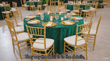 Emerald Green Velvet Linens – Luxury Wedding Rentals in MA