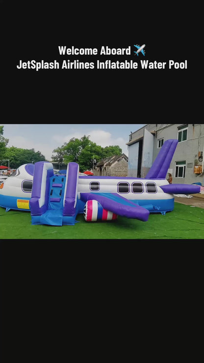 JetSplash Airlines Inflatable Water Pool for Rent - 26x16 Ft